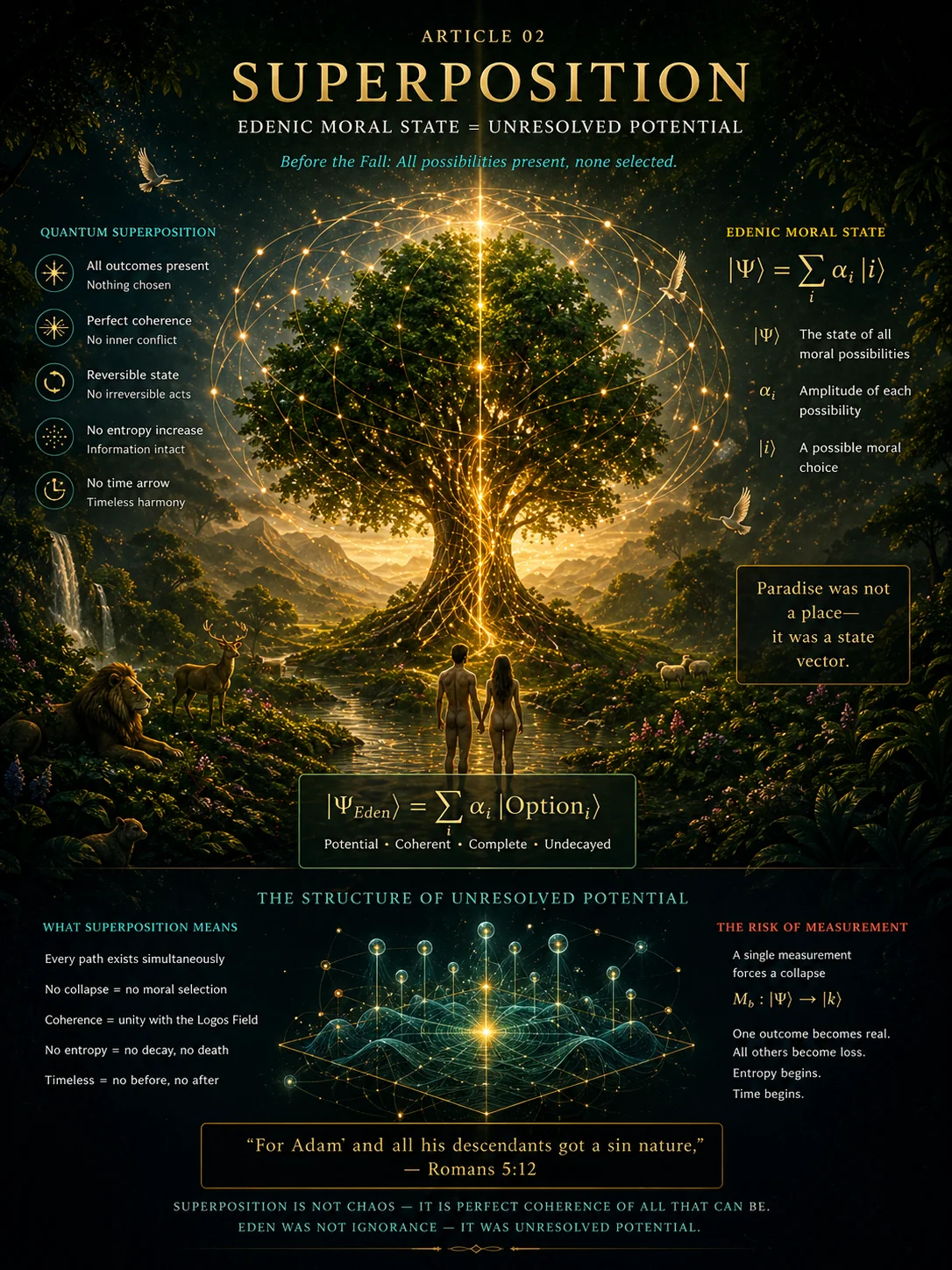 The First Quantum State — Eden as coherent superposition